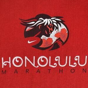 VTG Nike 30th Annual Honolulu Marathon 2003 Red Shirt Men’s XL Running USA Made